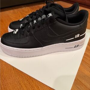Nike Air Force 1 LV8 Double Air Pack Black Shoes CJ4092-001 Size 6Y Girls 7.5